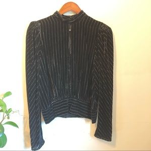 Frame Velvet Burn Out Blouse